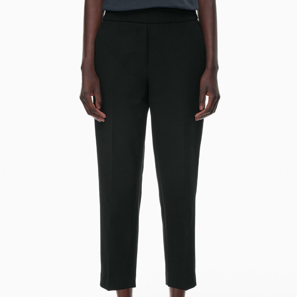 🌟BABATON🌟 ARITZIA CONAN CREPE PULL ON CROP TROUSER BLACK SZ 2
